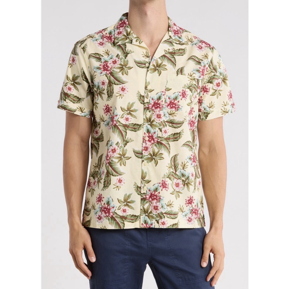 Brooks Brothers 1818 Men's Short Sleeve Tropical Shirt Floral Print Sz XL NWT